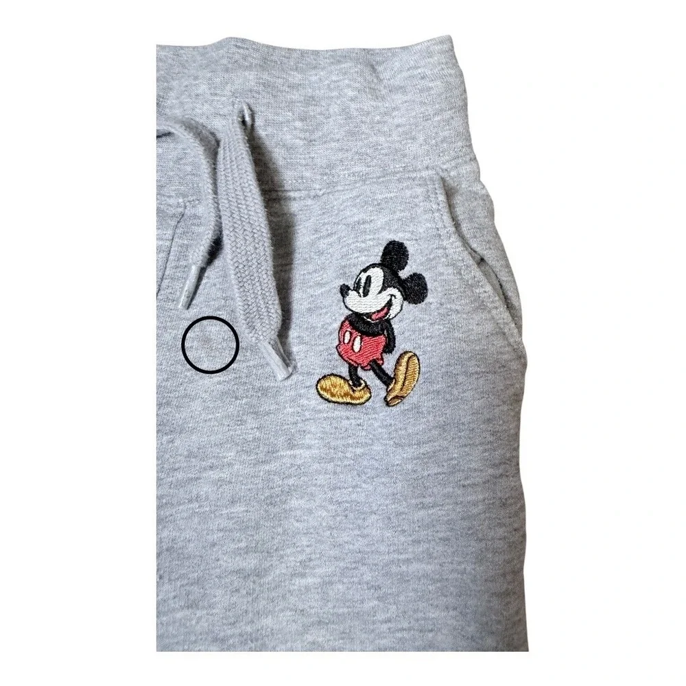 Disney Parks Joggers Kids 2T Mickey‎ Mouse Embroidered Gray Sweatpants Fleece